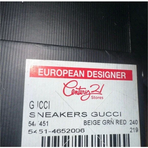 Gucci Beige and Green Sneakers size 10 - Picture 3 of 4